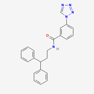 molecular formula C23H21N5O B11320850 N-(3,3-diphenylpropyl)-3-(1H-tetrazol-1-yl)benzamide 