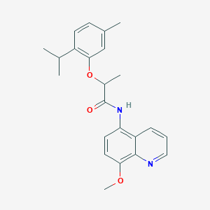 N-(8-methoxyquinolin-5-yl)-2-[5-methyl-2-(propan-2-yl)phenoxy]propanamide