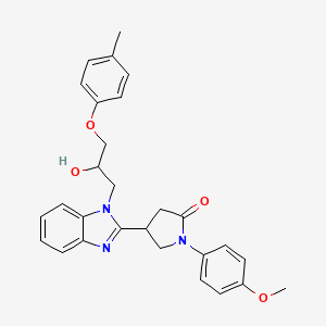 4-{1-[2-hydroxy-3-(4-methylphenoxy)propyl]-1H-benzimidazol-2-yl}-1-(4-methoxyphenyl)pyrrolidin-2-one