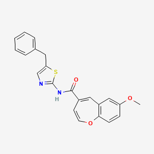 N-(5-benzyl-1,3-thiazol-2-yl)-7-methoxy-1-benzoxepine-4-carboxamide