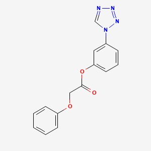 molecular formula C15H12N4O3 B11320880 3-(1H-tetrazol-1-yl)phenyl phenoxyacetate 