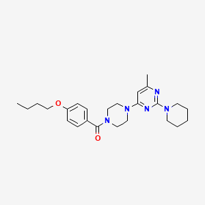 4-[4-(4-Butoxybenzoyl)piperazin-1-YL]-6-methyl-2-(piperidin-1-YL)pyrimidine