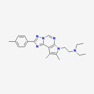 2-[8,9-dimethyl-2-(4-methylphenyl)-7H-pyrrolo[3,2-e][1,2,4]triazolo[1,5-c]pyrimidin-7-yl]-N,N-diethylethanamine