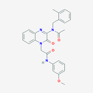 N-(4-{2-[(3-methoxyphenyl)amino]-2-oxoethyl}-3-oxo-3,4-dihydroquinoxalin-2-yl)-N-(2-methylbenzyl)acetamide