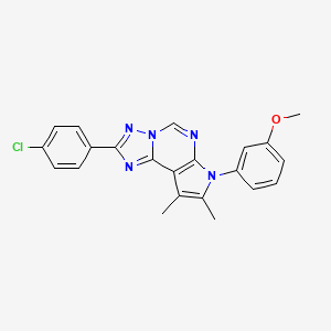 2-(4-chlorophenyl)-7-(3-methoxyphenyl)-8,9-dimethyl-7H-pyrrolo[3,2-e][1,2,4]triazolo[1,5-c]pyrimidine