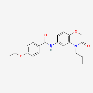 molecular formula C21H22N2O4 B11320948 N-[3-oxo-4-(prop-2-en-1-yl)-3,4-dihydro-2H-1,4-benzoxazin-6-yl]-4-(propan-2-yloxy)benzamide 