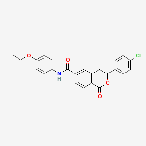 molecular formula C24H20ClNO4 B11320952 3-(4-chlorophenyl)-N-(4-ethoxyphenyl)-1-oxo-3,4-dihydro-1H-isochromene-6-carboxamide 