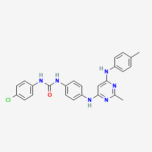 1-(4-Chlorophenyl)-3-(4-((2-methyl-6-(p-tolylamino)pyrimidin-4-yl)amino)phenyl)urea