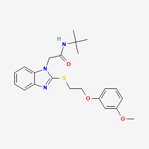 N-tert-butyl-2-(2-{[2-(3-methoxyphenoxy)ethyl]sulfanyl}-1H-benzimidazol-1-yl)acetamide