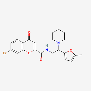 7-bromo-N-[2-(5-methylfuran-2-yl)-2-(piperidin-1-yl)ethyl]-4-oxo-4H-chromene-2-carboxamide