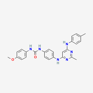 1-(4-Methoxyphenyl)-3-(4-((2-methyl-6-(p-tolylamino)pyrimidin-4-yl)amino)phenyl)urea