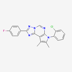 7-(2-chlorophenyl)-2-(4-fluorophenyl)-8,9-dimethyl-7H-pyrrolo[3,2-e][1,2,4]triazolo[1,5-c]pyrimidine