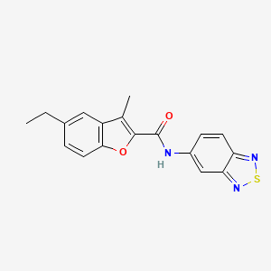 N-(2,1,3-benzothiadiazol-5-yl)-5-ethyl-3-methyl-1-benzofuran-2-carboxamide