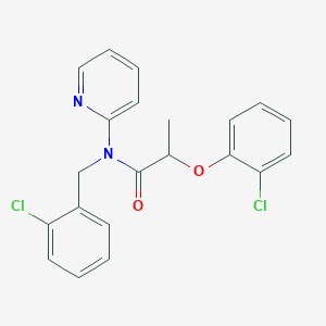 molecular formula C21H18Cl2N2O2 B11321067 N-(2-chlorobenzyl)-2-(2-chlorophenoxy)-N-(pyridin-2-yl)propanamide 