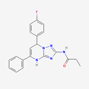 N-[7-(4-fluorophenyl)-5-phenyl-3,7-dihydro[1,2,4]triazolo[1,5-a]pyrimidin-2-yl]propanamide