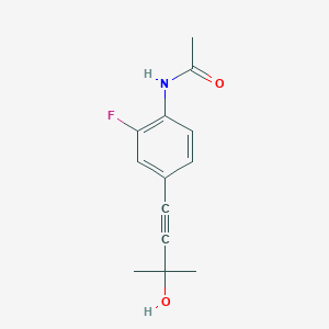 B113211 N-(2-Fluoro-4-(3-hydroxy-3-methylbut-1-yn-1-yl)phenyl)acetamide CAS No. 893642-00-7