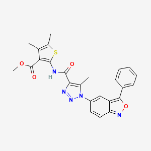 methyl 4,5-dimethyl-2-({[5-methyl-1-(3-phenyl-2,1-benzisoxazol-5-yl)-1H-1,2,3-triazol-4-yl]carbonyl}amino)thiophene-3-carboxylate