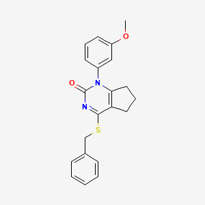 4-(benzylsulfanyl)-1-(3-methoxyphenyl)-1,5,6,7-tetrahydro-2H-cyclopenta[d]pyrimidin-2-one