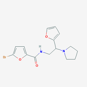 5-bromo-N-[2-(furan-2-yl)-2-(pyrrolidin-1-yl)ethyl]furan-2-carboxamide