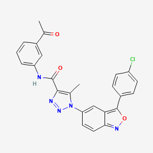 N-(3-acetylphenyl)-1-[3-(4-chlorophenyl)-2,1-benzoxazol-5-yl]-5-methyl-1H-1,2,3-triazole-4-carboxamide