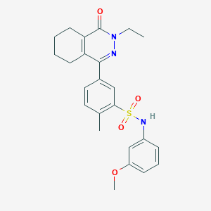 5-(3-ethyl-4-oxo-3,4,5,6,7,8-hexahydrophthalazin-1-yl)-N-(3-methoxyphenyl)-2-methylbenzenesulfonamide