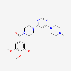 2-Methyl-4-(4-methylpiperazin-1-yl)-6-[4-(3,4,5-trimethoxybenzoyl)piperazin-1-yl]pyrimidine