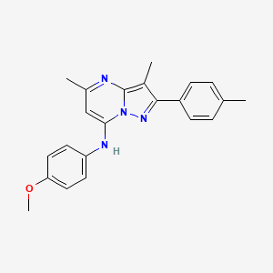 N-(4-methoxyphenyl)-3,5-dimethyl-2-(4-methylphenyl)pyrazolo[1,5-a]pyrimidin-7-amine