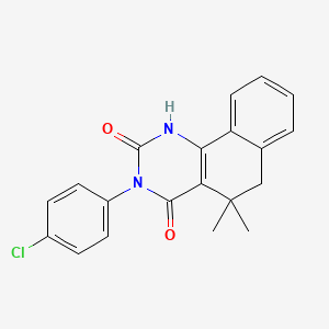 3-(4-chlorophenyl)-5,5-dimethyl-5,6-dihydrobenzo[h]quinazoline-2,4(1H,3H)-dione