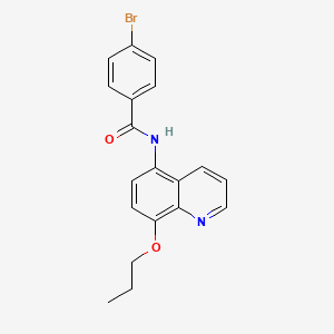 molecular formula C19H17BrN2O2 B11321193 4-bromo-N-(8-propoxyquinolin-5-yl)benzamide 