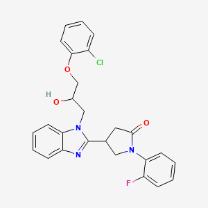 4-[1-[3-(2-Chlorophenoxy)-2-hydroxypropyl]-1H-benzimidazol-2-yl]-1-(2-fluorophenyl)-2-pyrrolidinone