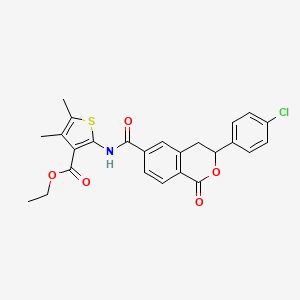 ethyl 2-({[3-(4-chlorophenyl)-1-oxo-3,4-dihydro-1H-isochromen-6-yl]carbonyl}amino)-4,5-dimethylthiophene-3-carboxylate