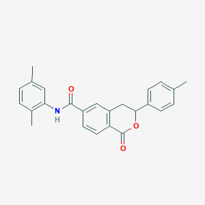 N-(2,5-dimethylphenyl)-3-(4-methylphenyl)-1-oxo-3,4-dihydro-1H-isochromene-6-carboxamide