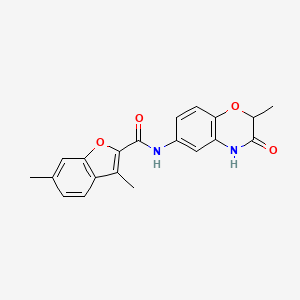 3,6-dimethyl-N-(2-methyl-3-oxo-3,4-dihydro-2H-1,4-benzoxazin-6-yl)-1-benzofuran-2-carboxamide