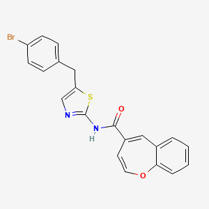 molecular formula C21H15BrN2O2S B11321267 N-[5-(4-bromobenzyl)-1,3-thiazol-2-yl]-1-benzoxepine-4-carboxamide 