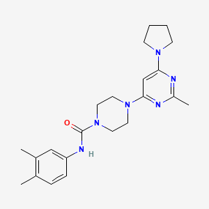 N-(3,4-Dimethylphenyl)-4-[2-methyl-6-(pyrrolidin-1-YL)pyrimidin-4-YL]piperazine-1-carboxamide