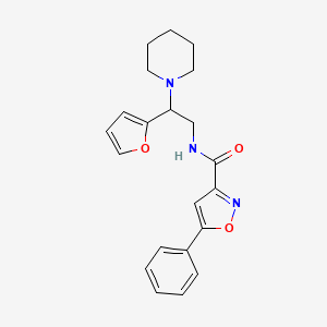 N-[2-(furan-2-yl)-2-(piperidin-1-yl)ethyl]-5-phenyl-1,2-oxazole-3-carboxamide