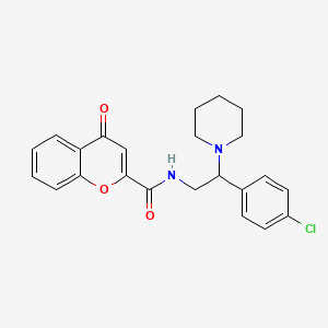 N-[2-(4-chlorophenyl)-2-(piperidin-1-yl)ethyl]-4-oxo-4H-chromene-2-carboxamide