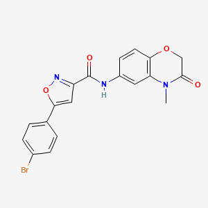 5-(4-bromophenyl)-N-(4-methyl-3-oxo-3,4-dihydro-2H-1,4-benzoxazin-6-yl)-1,2-oxazole-3-carboxamide