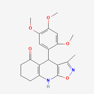 3-Methyl-4-(2,4,5-trimethoxyphenyl)-4,6,7,8-tetrahydro[1,2]oxazolo[5,4-b]quinolin-5-ol