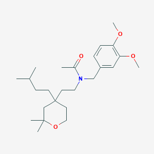 molecular formula C25H41NO4 B11321371 N-[(3,4-Dimethoxyphenyl)methyl]-N-{2-[2,2-dimethyl-4-(3-methylbutyl)oxan-4-YL]ethyl}acetamide 