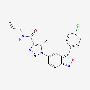 1-[3-(4-chlorophenyl)-2,1-benzoxazol-5-yl]-5-methyl-N-(prop-2-en-1-yl)-1H-1,2,3-triazole-4-carboxamide