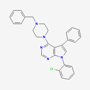 molecular formula C29H26ClN5 B11321400 4-(4-benzylpiperazin-1-yl)-7-(2-chlorophenyl)-5-phenyl-7H-pyrrolo[2,3-d]pyrimidine 