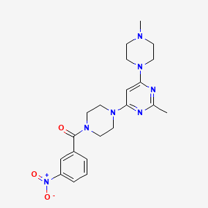 2-Methyl-4-(4-methylpiperazin-1-yl)-6-[4-(3-nitrobenzoyl)piperazin-1-yl]pyrimidine