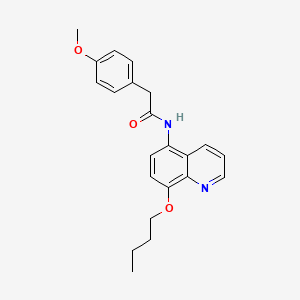 molecular formula C22H24N2O3 B11321416 N-(8-butoxyquinolin-5-yl)-2-(4-methoxyphenyl)acetamide 