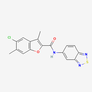 N-(2,1,3-benzothiadiazol-5-yl)-5-chloro-3,6-dimethyl-1-benzofuran-2-carboxamide