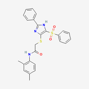 N-(2,4-dimethylphenyl)-2-{[2-phenyl-4-(phenylsulfonyl)-1H-imidazol-5-yl]sulfanyl}acetamide