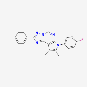 7-(4-fluorophenyl)-8,9-dimethyl-2-(4-methylphenyl)-7H-pyrrolo[3,2-e][1,2,4]triazolo[1,5-c]pyrimidine