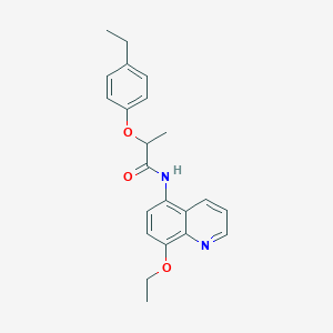 molecular formula C22H24N2O3 B11321480 N-(8-ethoxyquinolin-5-yl)-2-(4-ethylphenoxy)propanamide 