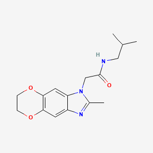 N-isobutyl-2-(2-methyl-6,7-dihydro-1H-[1,4]dioxino[2,3-f]benzimidazol-1-yl)acetamide