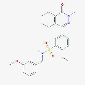 2-ethyl-N-(3-methoxybenzyl)-5-(3-methyl-4-oxo-3,4,5,6,7,8-hexahydrophthalazin-1-yl)benzenesulfonamide